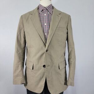 Gap Men's Sport Coat Jacket Two Button Brown Cotton‎ Twill Size LARGE